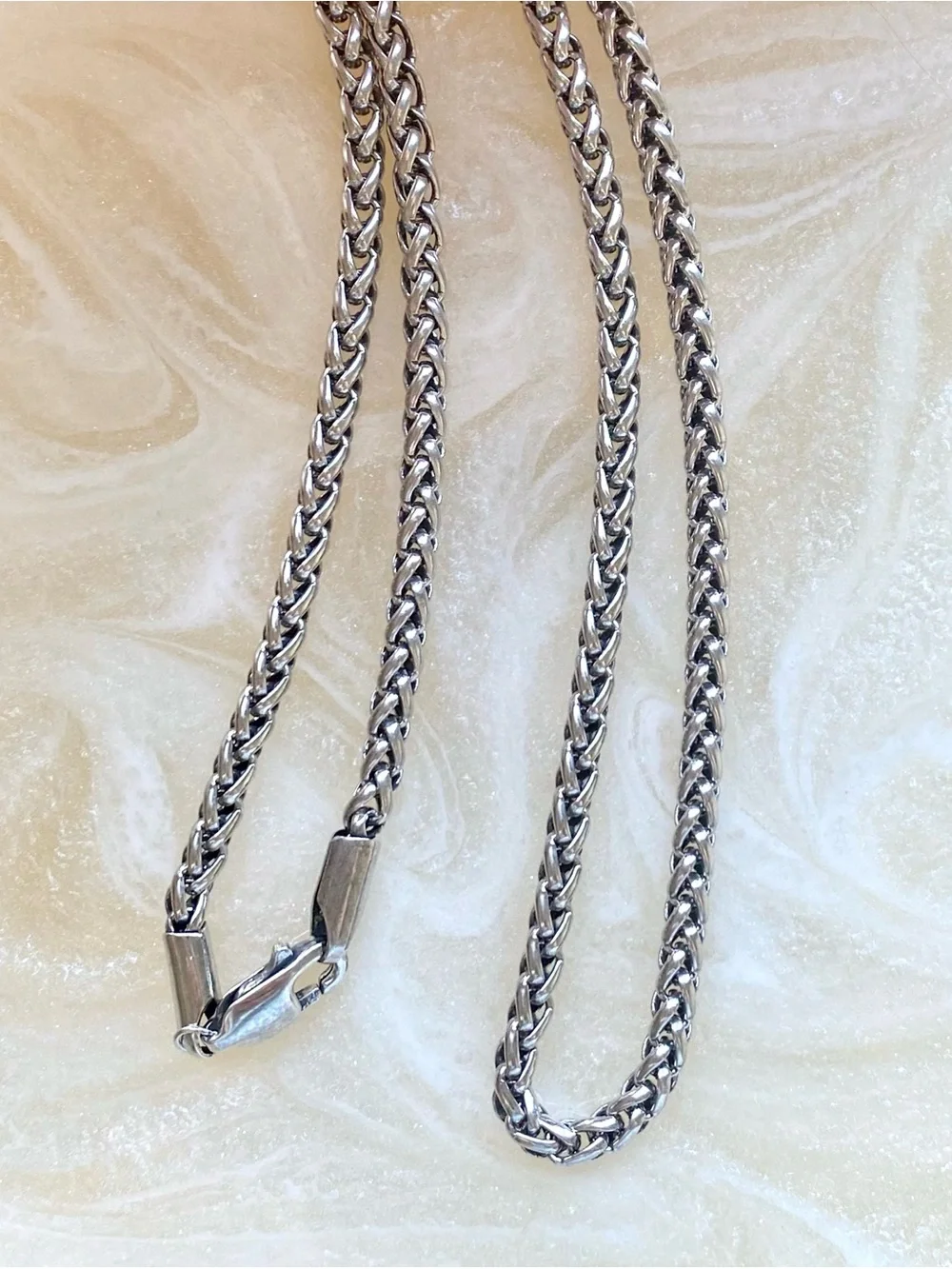 Silver-Tone 3mm Rope Chain Necklace - Silver
